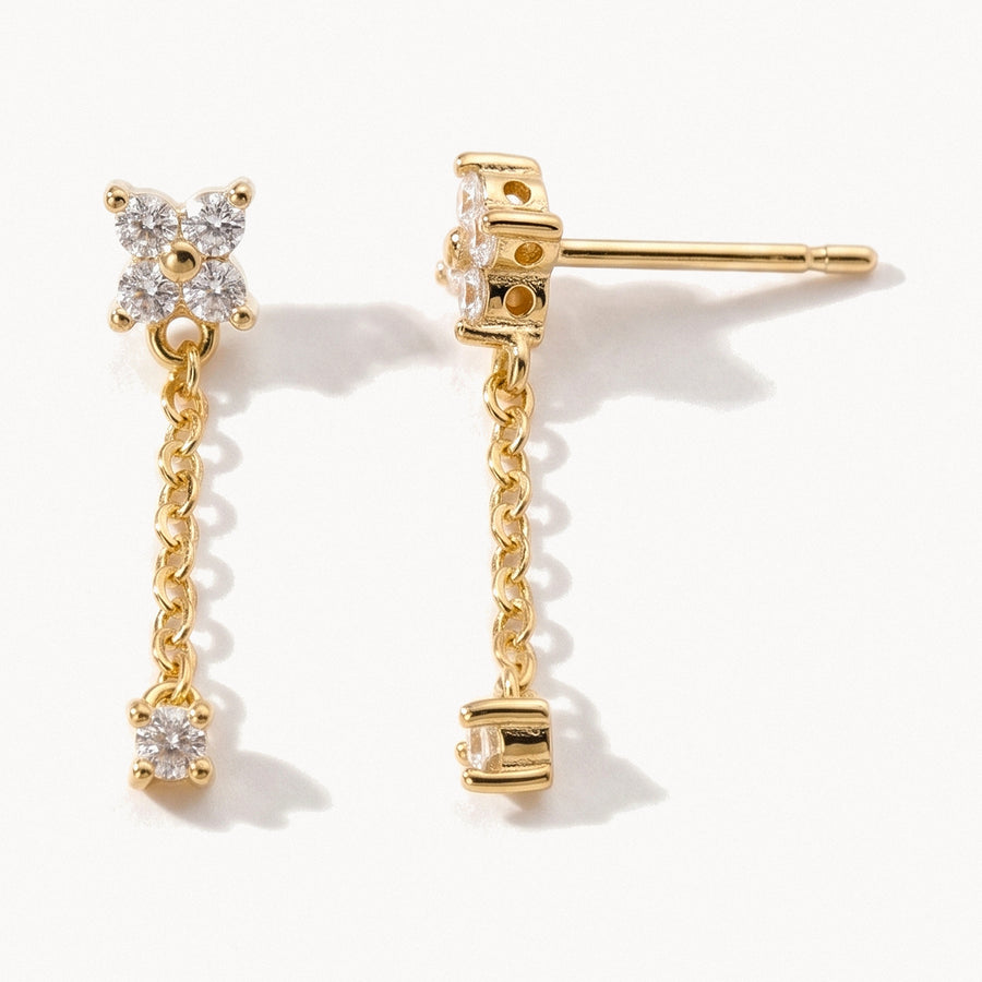 Long Crystal Drop Earrings