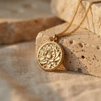 Lotus Medallion Necklace-Necklaces-Yiyae-Yiyae