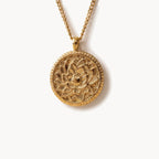Lotus Medallion Necklace-Necklaces-Yiyae-Gold-Yiyae