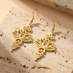 Lotus Unalome Earrings-Earrings-Yiyae-Yiyae