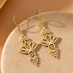 Lotus Unalome Earrings-Earrings-Yiyae-Yiyae