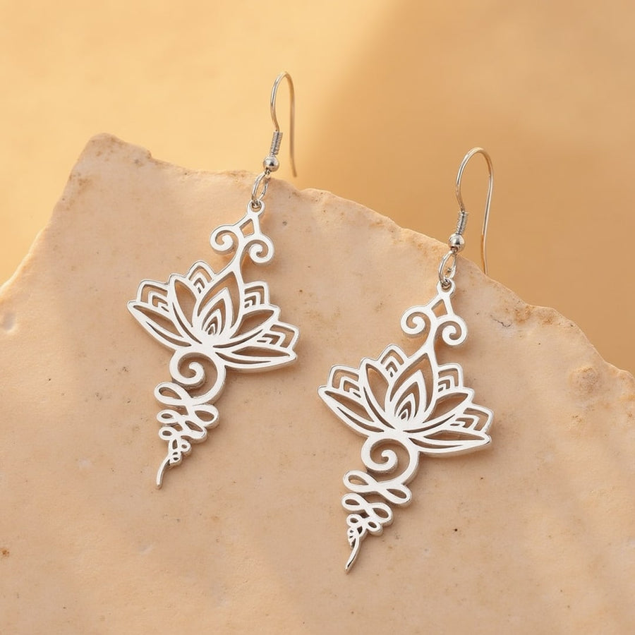 Lotus Unalome Earrings