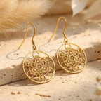 Metatron Cube Earrings-Earrings-Yiyae-Yiyae