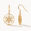 Metatron Cube Earrings-Earrings-Yiyae-Gold-Yiyae