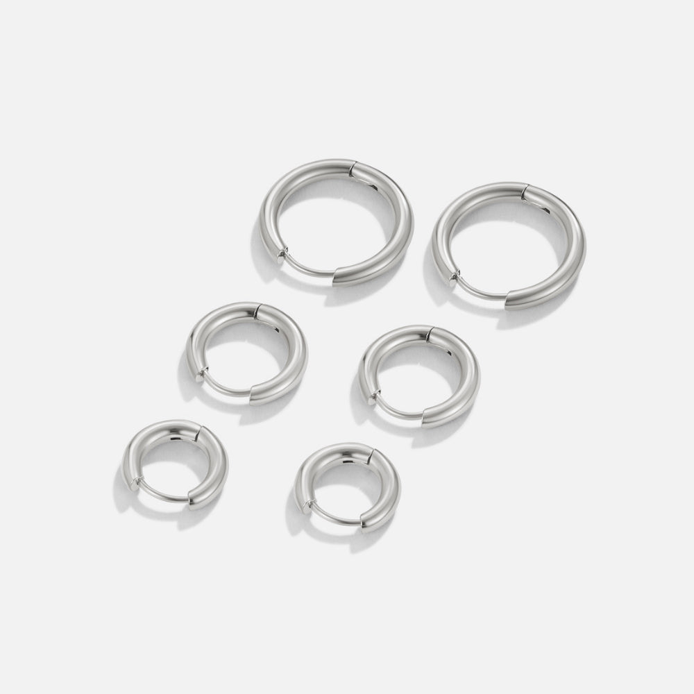 Mini Hoop Earring Set-Earrings-Yiyae-Yiyae