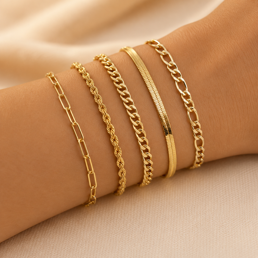 Mixed Chain Bracelet Set