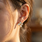 Mother-of-Pearl Clover Studs-Earrings-Yiyae-Yiyae