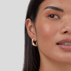 Mother-of-Pearl Twist Hoops-Earrings-Yiyae-Yiyae