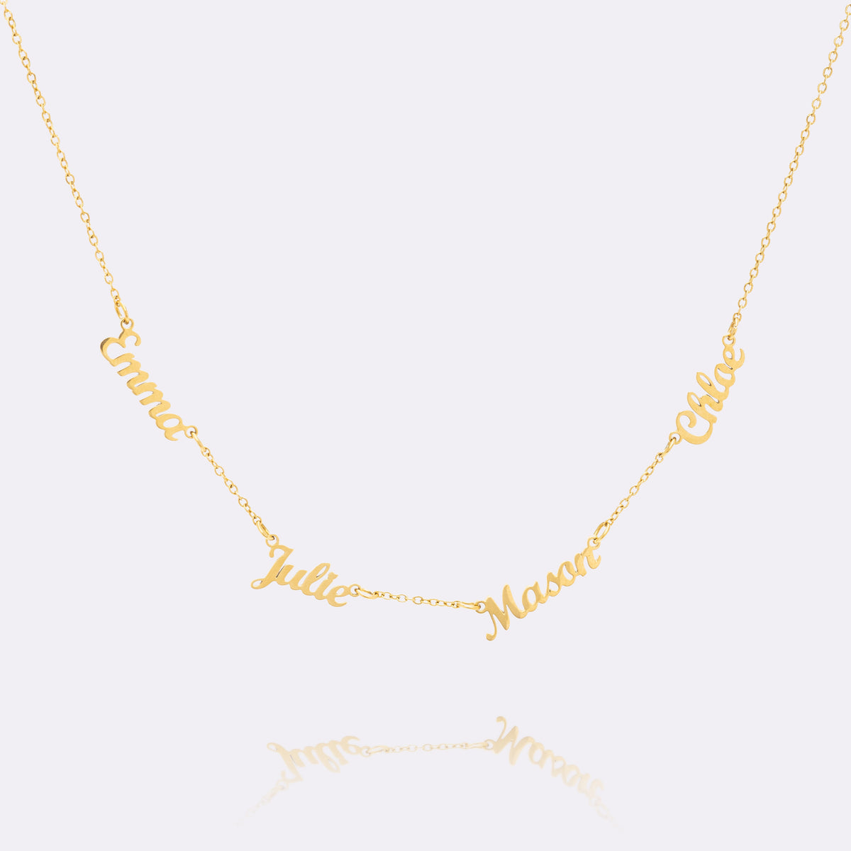 Multi-Name Necklace-Necklaces-Yiyae-Yiyae
