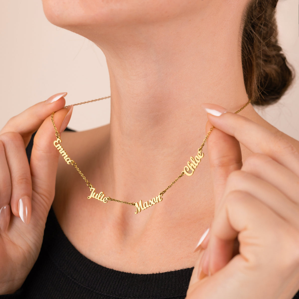 Multi-Name Necklace-Necklaces-Yiyae-Yiyae