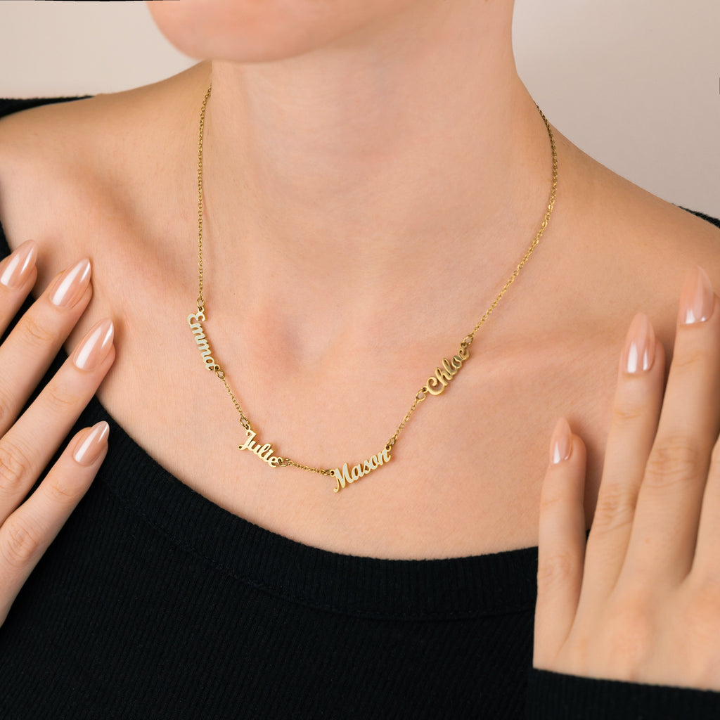 Multi-Name Necklace-Necklaces-Yiyae-Yiyae