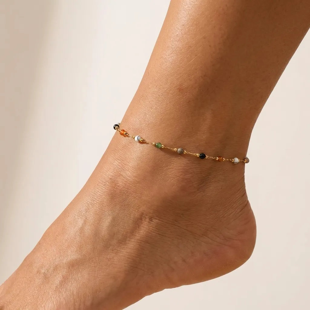 Multicolor Bead Anklet-Anklets-Yiyae-Yiyae