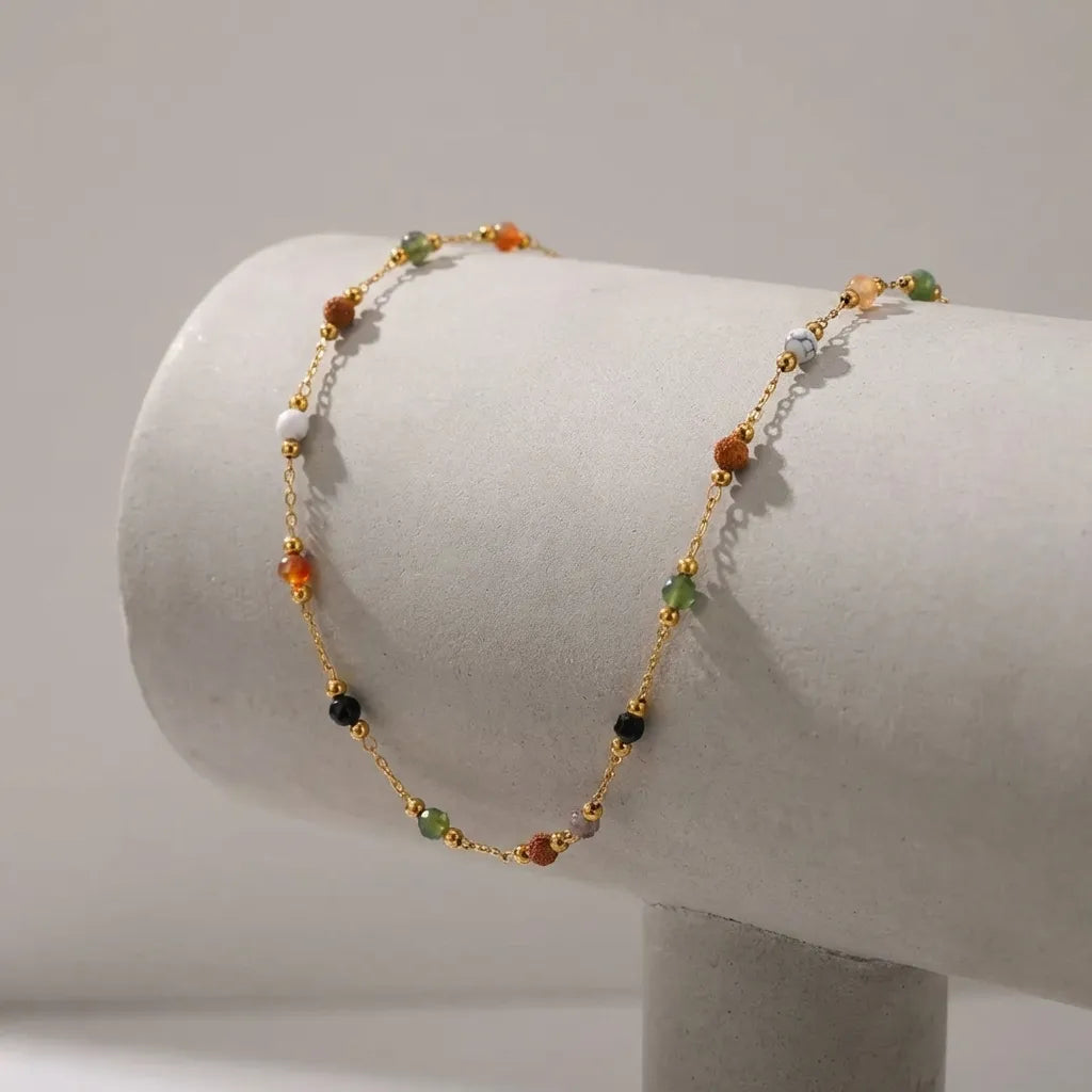 Multicolor Bead Anklet-Anklets-Yiyae-Yiyae