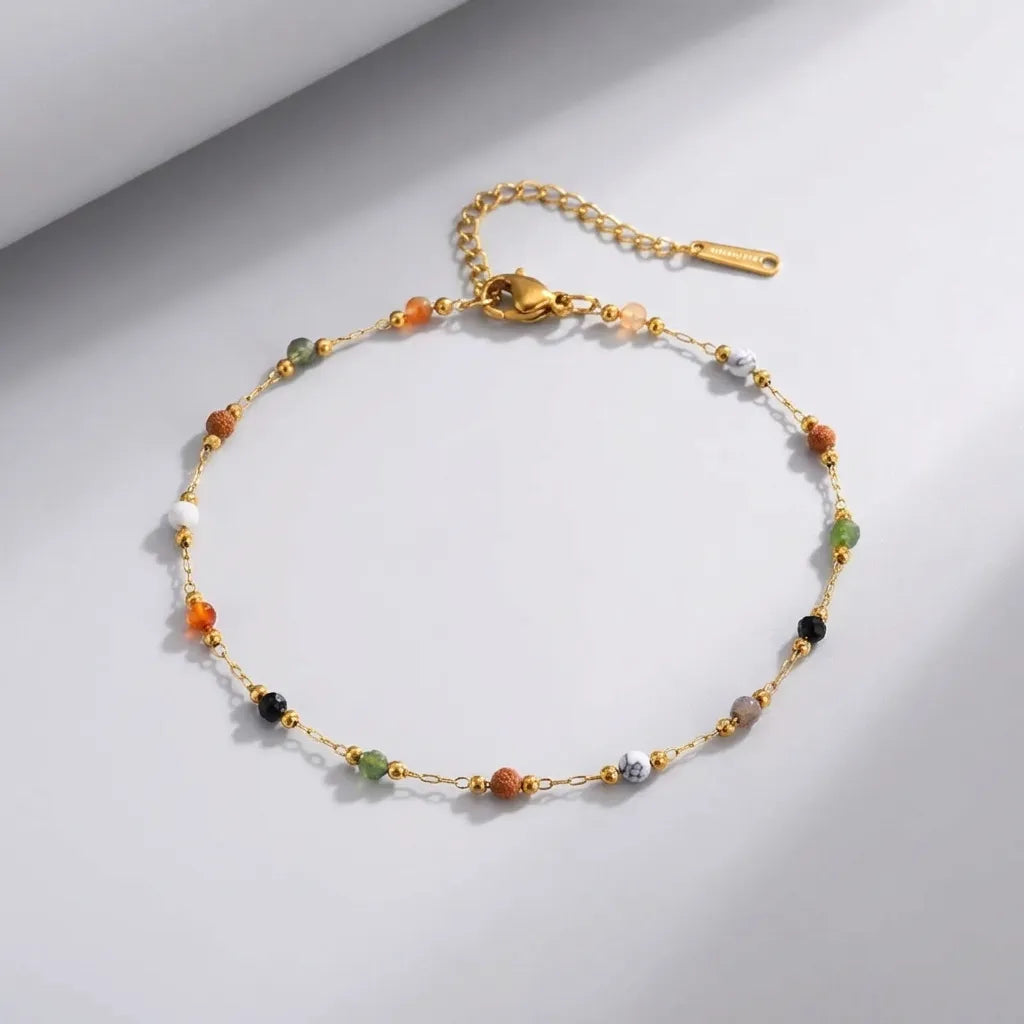 Multicolor Bead Anklet-Anklets-Yiyae-Yiyae