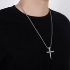 Nail Cross Necklace-Necklaces-Yiyae-Yiyae