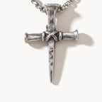 Nail Cross Necklace-Necklaces-Yiyae-Silver-Yiyae