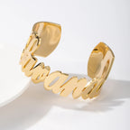 Name Cuff Bangle-Bracelets-Yiyae-Gold-Yiyae