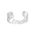Name Cuff Bangle-Bracelets-Yiyae-Silver-Yiyae