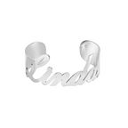 Name Cuff Bangle-Bracelets-Yiyae-Silver-Yiyae
