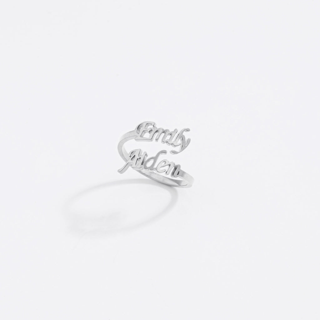 Open Name Ring-Rings-Yiyae-Silver-Adjustable size (Open Ring Design)-Yiyae
