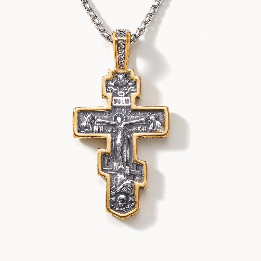 Orthodox Crucifix Necklace-Necklaces-Yiyae-Golden-Yiyae