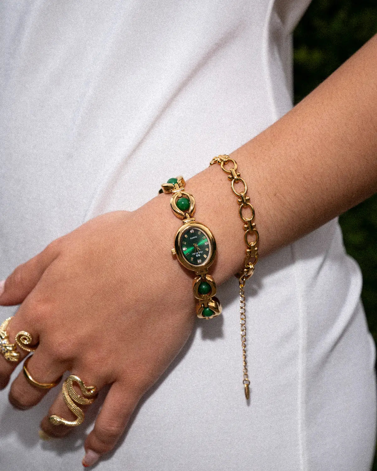 Oval Pearl-Detail Watch-Watches-Yiyae-Yiyae