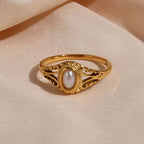 Oval Pearl Ring-Rings-Yiyae-Yiyae
