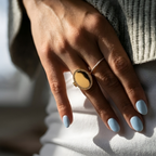Oval Photo Locket Ring-Rings-Yiyae-Yiyae