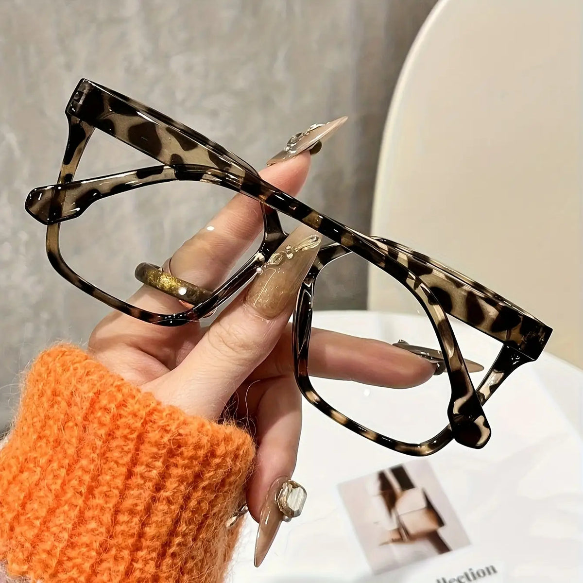 Oversized Tortoiseshell Glasses-Frames-Yiyae-Yiyae