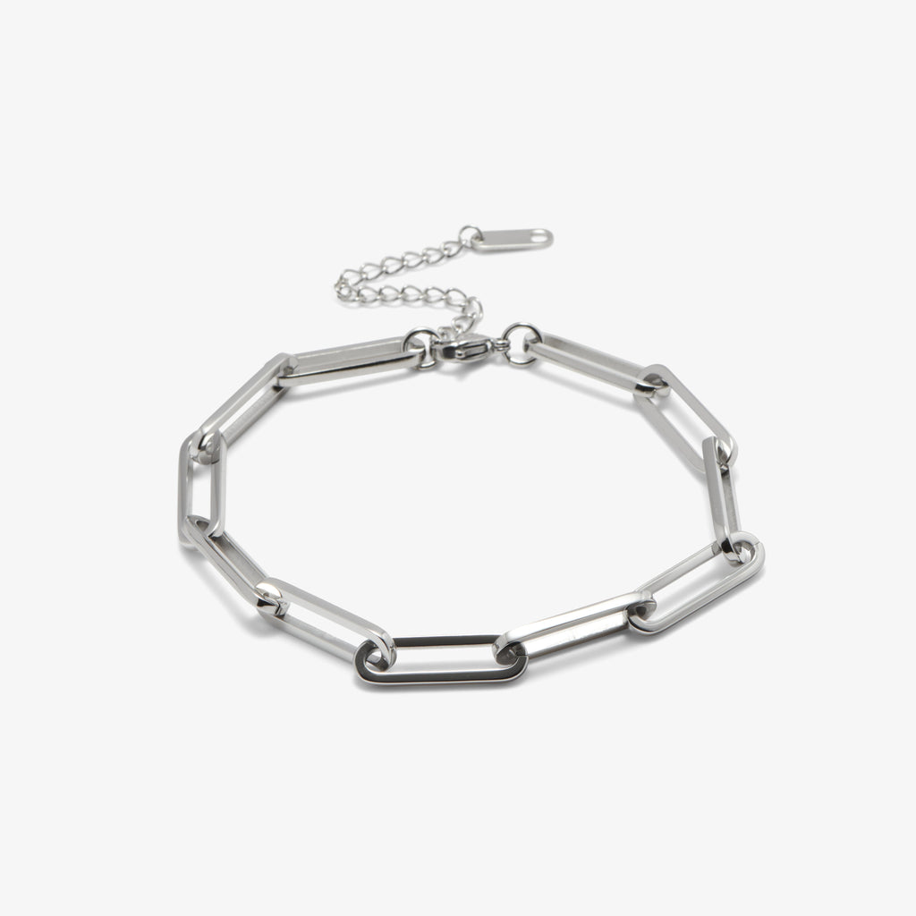 Paperclip Chain Bracelet-Bracelets-Yiyae-Silver-Yiyae