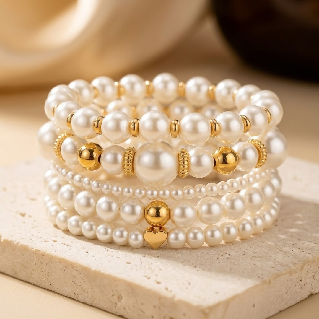 Pearl & Bead Bracelet Set