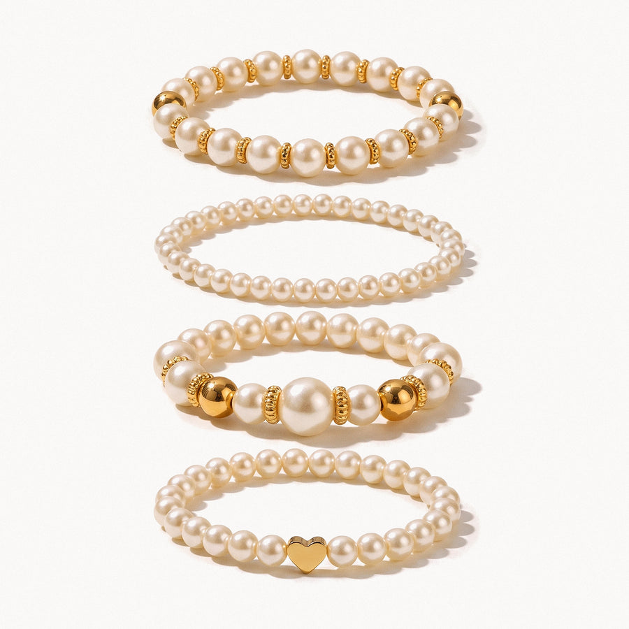 Pearl & Bead Bracelet Set