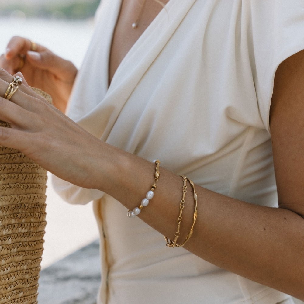 Pearl Bead Chain Bracelet