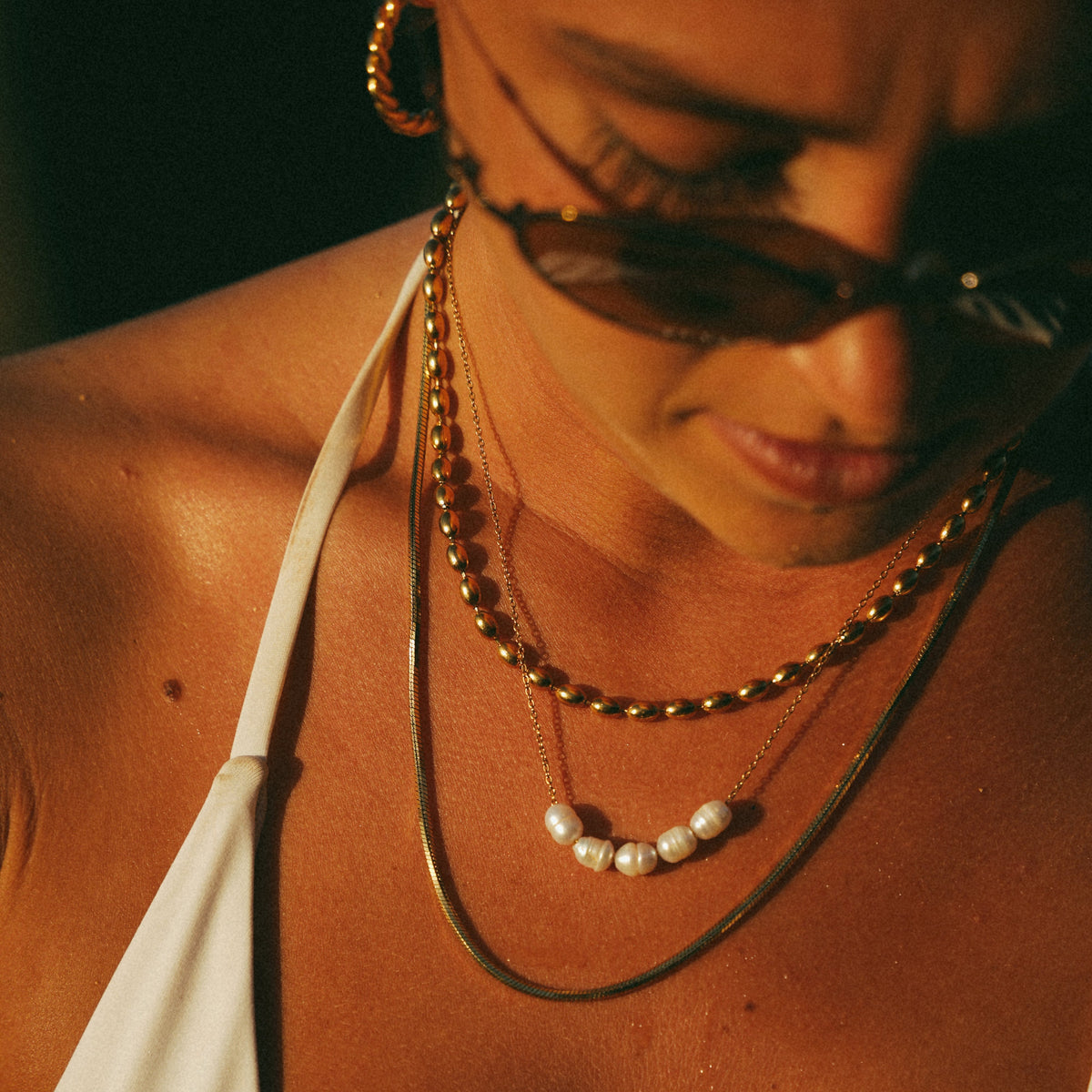 Pearl Cluster Necklace-Necklaces-Yiyae-Yiyae