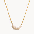 Pearl Cluster Necklace-Necklaces-Yiyae-Gold-Yiyae