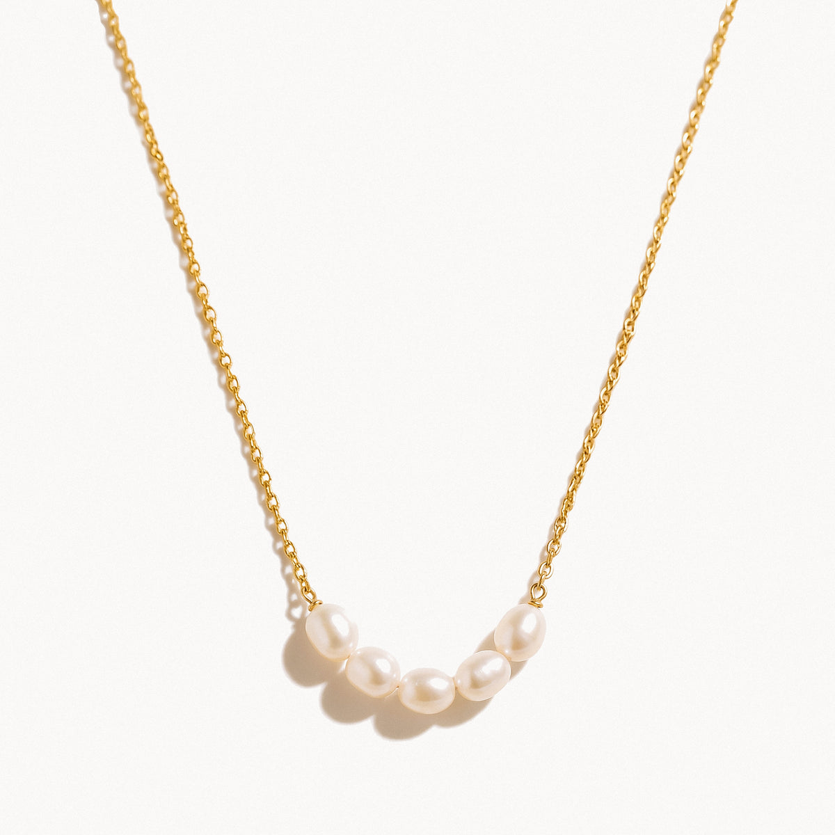 Pearl Cluster Necklace-Necklaces-Yiyae-Gold-Yiyae