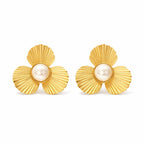 Pearl Flower Studs-Earrings-Yiyae-Yiyae