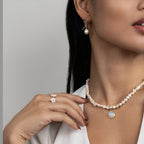 Pearl Loop Drop Earrings-Earrings-Yiyae-Yiyae