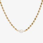 Pearl Paperclip Necklace-Necklaces-Yiyae-Yiyae