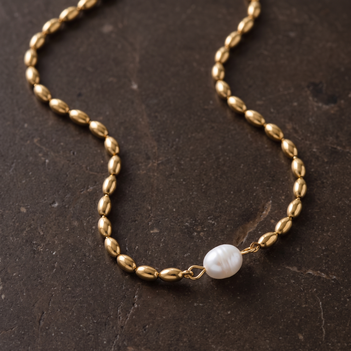 Pearl Paperclip Necklace-Necklaces-Yiyae-Yiyae