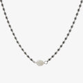 Pearl Paperclip Necklace-Necklaces-Yiyae-Silver-Yiyae