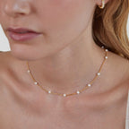 Pearl Station Necklace-Necklaces-Yiyae-Yiyae