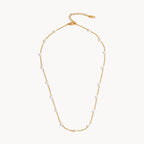 Pearl Station Necklace-Necklaces-Yiyae-Gold-Yiyae