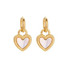 Pearlescent Heart Hoops-Earrings-Yiyae-Yiyae