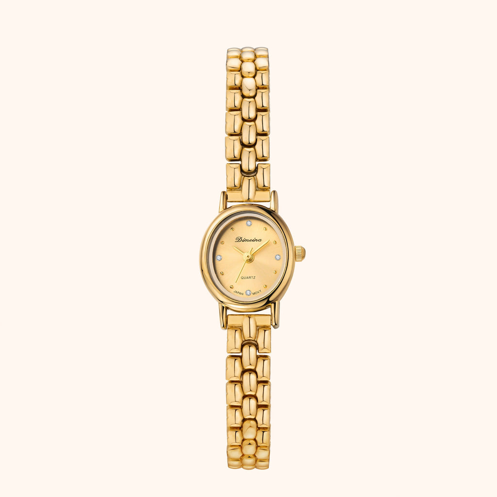 Petite Gold-Tone Watch-Watches-Yiyae-Yiyae