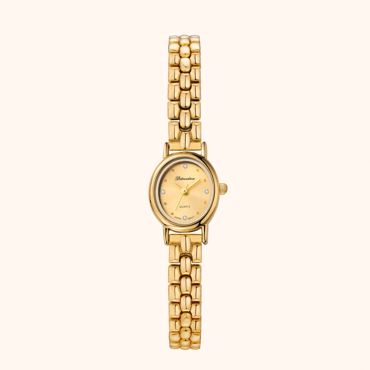 Petite Gold-Tone Watch-Watches-Yiyae-Yiyae