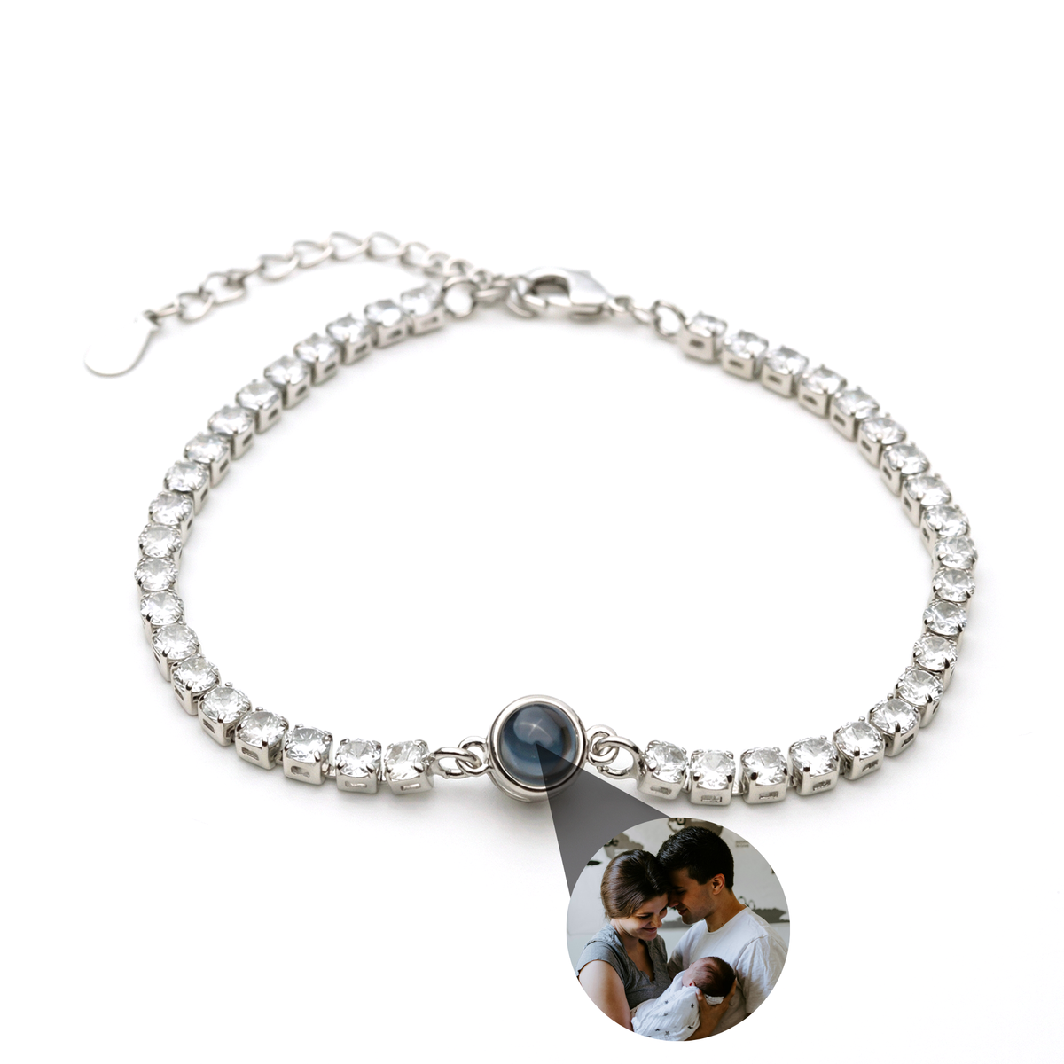 Photo Tennis Bracelet-Bracelets-Yiyae-Silver-Yiyae
