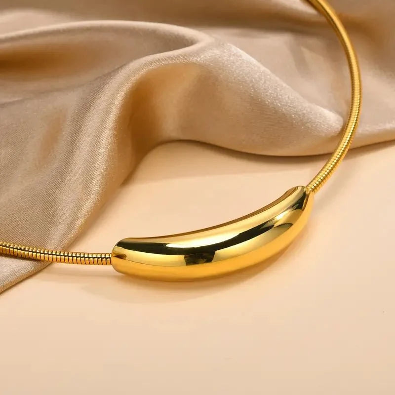 Polished Collar Necklace-Necklaces-Yiyae-Yiyae