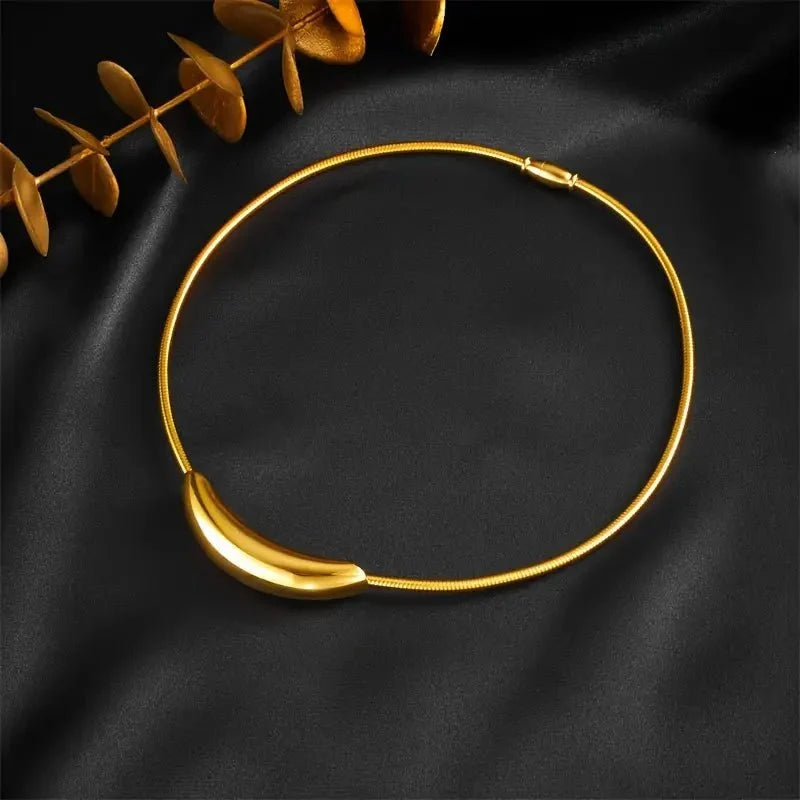 Polished Collar Necklace-Necklaces-Yiyae-Yiyae