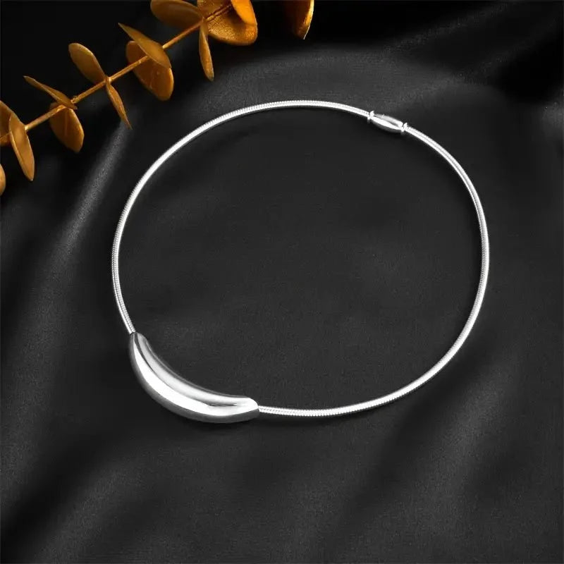 Polished Collar Necklace-Necklaces-Yiyae-Yiyae